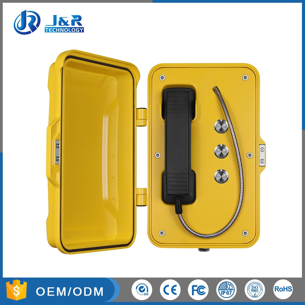 IP67 Weatherproof Handset Telephone with Three Groups Speed Dial Buttons for Power Plant, Tunnel