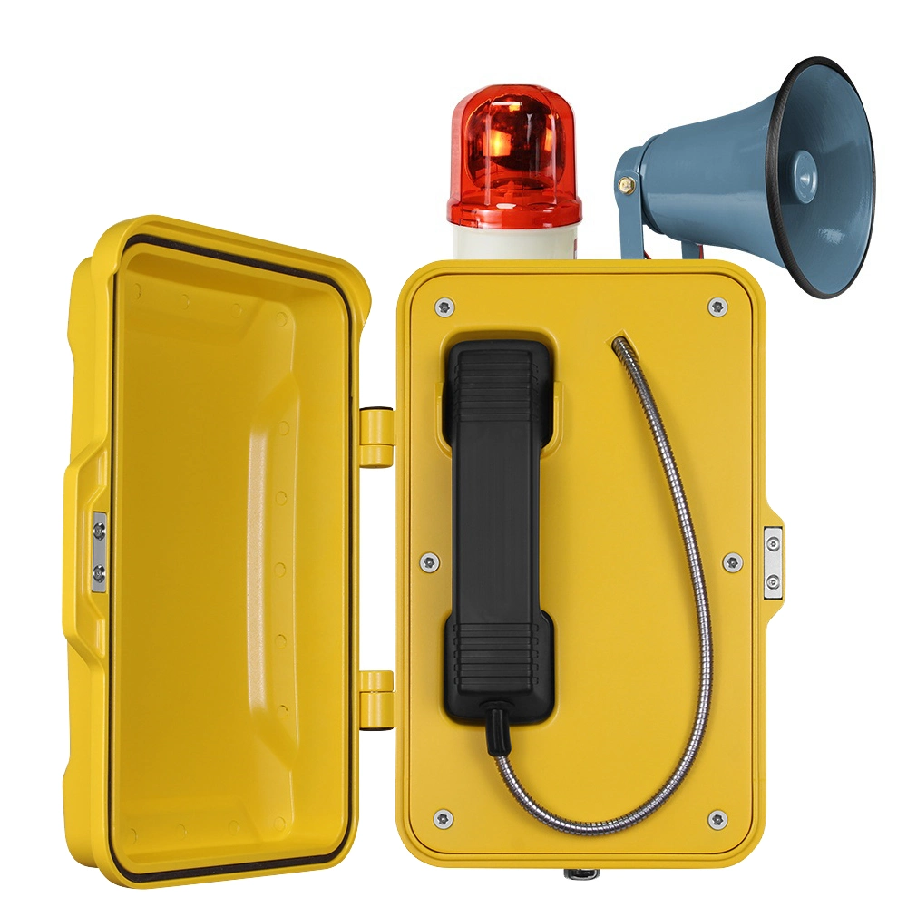 High-Quality Watertight VoIP Ringdown Telephone with Light, Weatherproof Tunnel Telephone