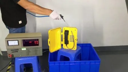 Telefone à prova de intempéries montado na parede com lâmpada intermitente para indústria, telefone de túnel resistente à umidade